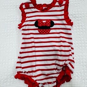 Red & White Striped Toddler One-Piece Romper